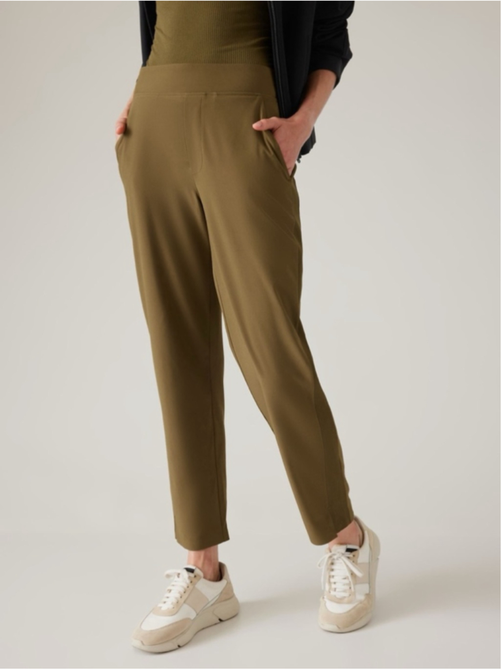 Athleta Brooklyn Mid Rise Ankle Pant Size 10 Spiced Olive